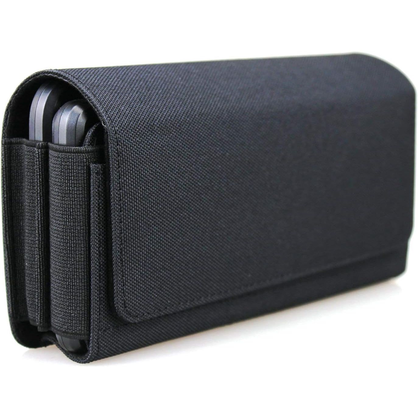 Dual Phone Holster Pouch Case for 2 Phones, Double Decker Belt Clip Case for iPhone (17 16 15 14 13 12 11) Pro Max/Plus, Samsung Galaxy (S25 S24 S23 S22 S21 S20) Ultra/Plus/Fe (Large)