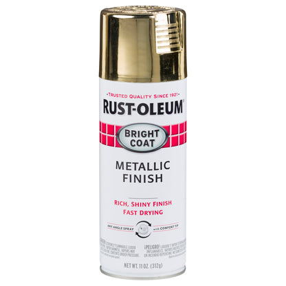 Buy now Rust-Oleum 7710830 Stops Rust Bright Coat Metallic Spray Paint, 11 Ounce, Gold, (Pack of 1) at indiglob india