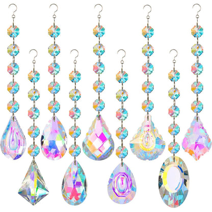 Buy now XINRUI Crystal Sun Catcher, 9 Pack Hanging Ornament Crystals Balls Prism Rainbow Maker for Home, Office, Garden Decoration, Window Decorations Decor(Crystal) at indiglob india