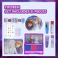 Disney Frozen - Townley Girl Super Sparkly Cosmetic Beauty Makeup Set For Girls with Clips, Lip Gloss, Nail Stickers, Lip Balm, Nail Gems and Mirror For Parties, Sleepovers & Makeovers