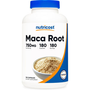 Nutricost Maca Root Capsules (Lepidium meyenii) 750mg, 180 Capsules, 180 Servings