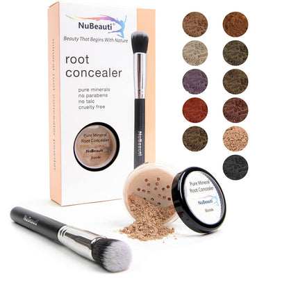 Hair Root Touch Up Powder - Darkest Brown - 11 True-to-Nature Root Concealer Shades - Longer-Lasting, Easy Hairline Shading with Clean Ingredients - With Brush