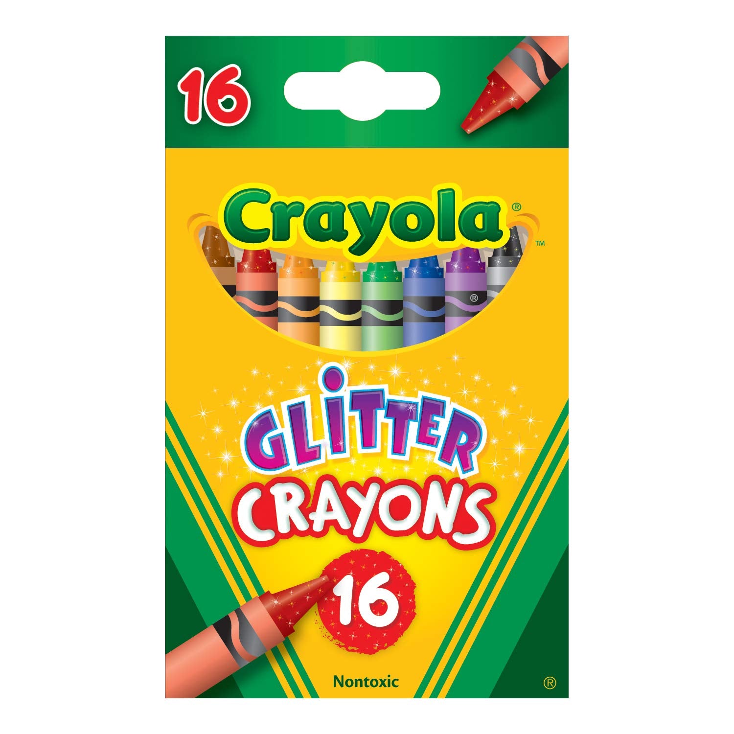 Buy now Crayola 16CT Multicolored Glitter Crayons at indiglob india