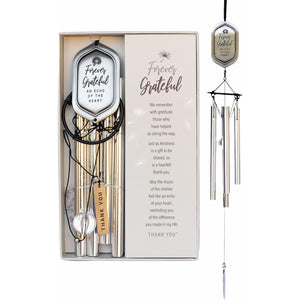 Forever Grateful Wind Chime with Engraved Thank You Message - Unique Gift of Gratitude/Appreciation Gift/Thank You Gift for Special Friend/Family/Coworkers/Teachers/Mentor