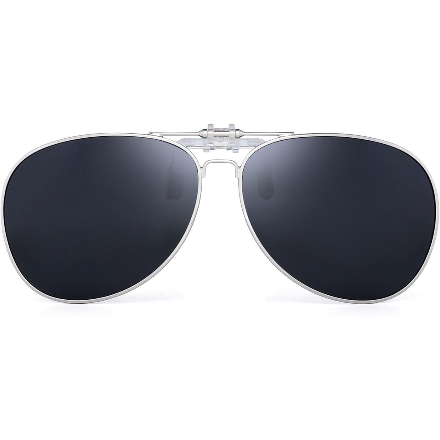 Retro Clip on Aviator Sunglasses Polarized Flip up Lenses Driving Eyeglasses Men