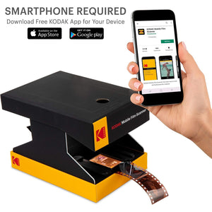 KODAK Mobile Film Scanner - Fun Novelty Scanner Lets You Scan and Play with Old 35mm Films & Slides Using Your Smartphone Camera - Cardboard Platform & Eco-Friendly Toy LED Backlight