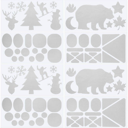 SATINIOR 8 Sheets Down Repair Patch Fabric Patches Self-Adhesive Washable Repair Patch Kit for Clothes Bags, 4 x 8 Inches (Black)