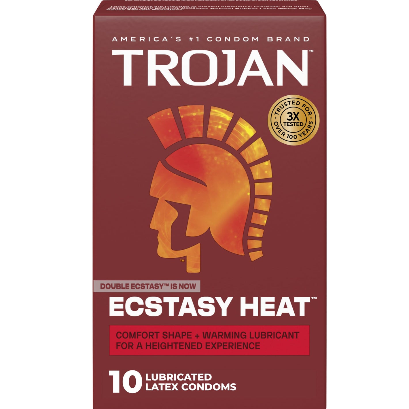 Buy now Trojan Ecstasy Heat Latex Lubricated Ribbed Condoms for Men with Warming Lubricant for a Heightened Experience, Helps Reduce Risk of Pregnancy and Sexually Transmitted Infections (STIs), 10 Count at indiglob india