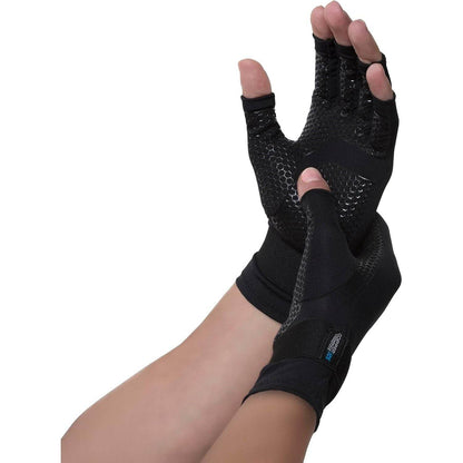 Copper Fit ICE Compression Gloves Infused with Menthol and Coq10 for Recovery, Black - My Store