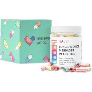 Long Distance Relationships Gifts Love Messages in a Bottle Gift for Boyfriend or Girlfriend (50PCS) Pre-Written Love Capsules Letters in Plastic Jar