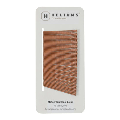 Heliums Bobby Pins - Auburn Red - 2 Inch Wavy Hair Pins, Color Matched for Redheads, 48 Count