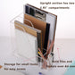 Buy now SANRUI Acrylic File Organizer with Pencil Holder Multi-Functional Clear Desk Accessories Organizer with 2 Slot Magazine Book Sorter Holder , 3 Compartments at indiglob india