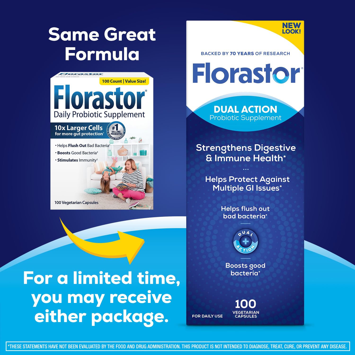 Buy now Florastor Probiotics for Digestive and Immune Health, 100 Capsules, Probiotics for Women & Men, Helps Flush Out Bad Bacteria, Boosts The Good with Our Unique Strain Saccharomyces Boulardii at indiglob india