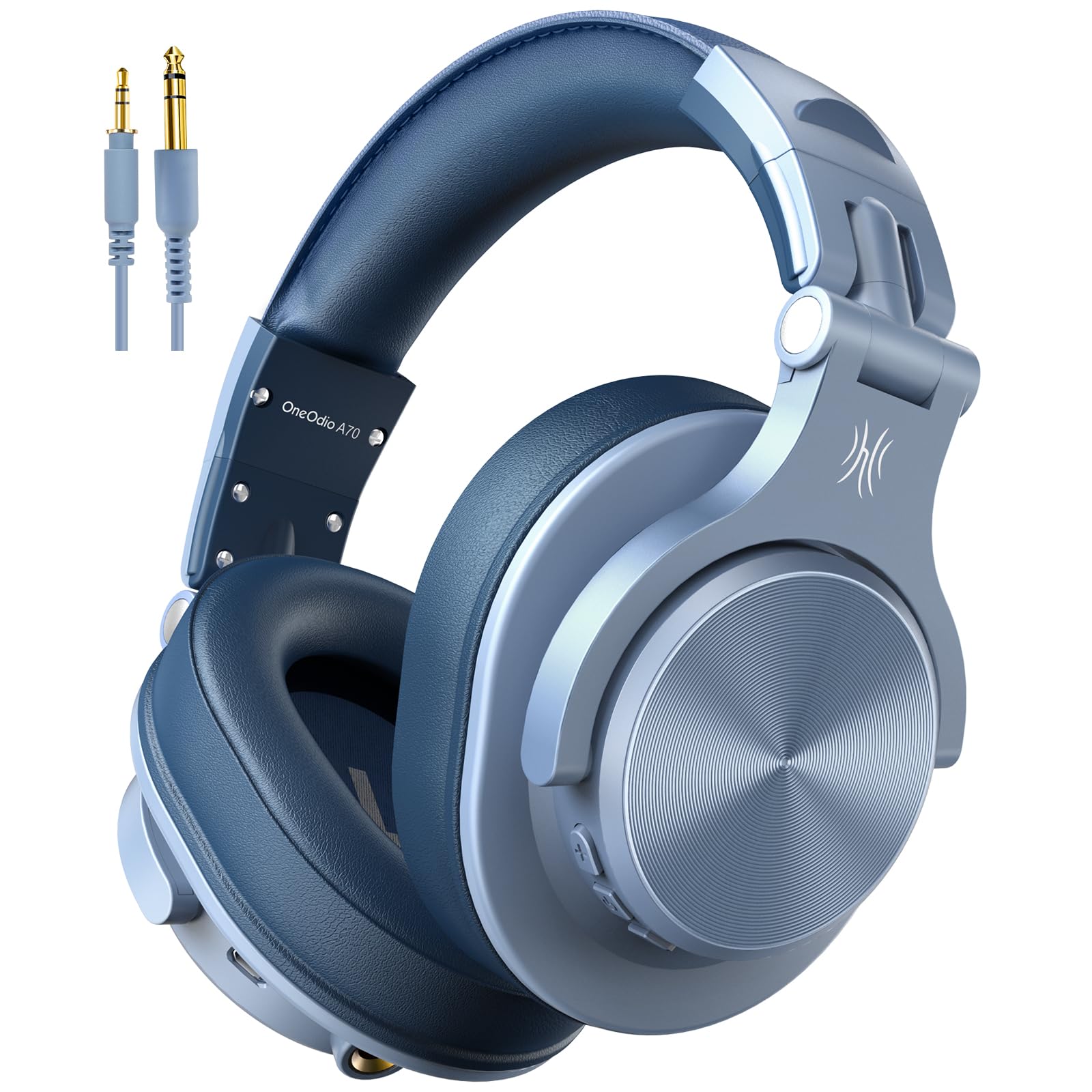 Buy now OneOdio A70 Bluetooth Over Ear Headphones, Wireless Headphones with 72H Playtime, Hi-Res, Built-in Mic, 3.5mm/6.35mm Wired Audio Jack for Studio Monitor & Mixing DJ Guitar AMP, Computer PC Gaming at indiglob india