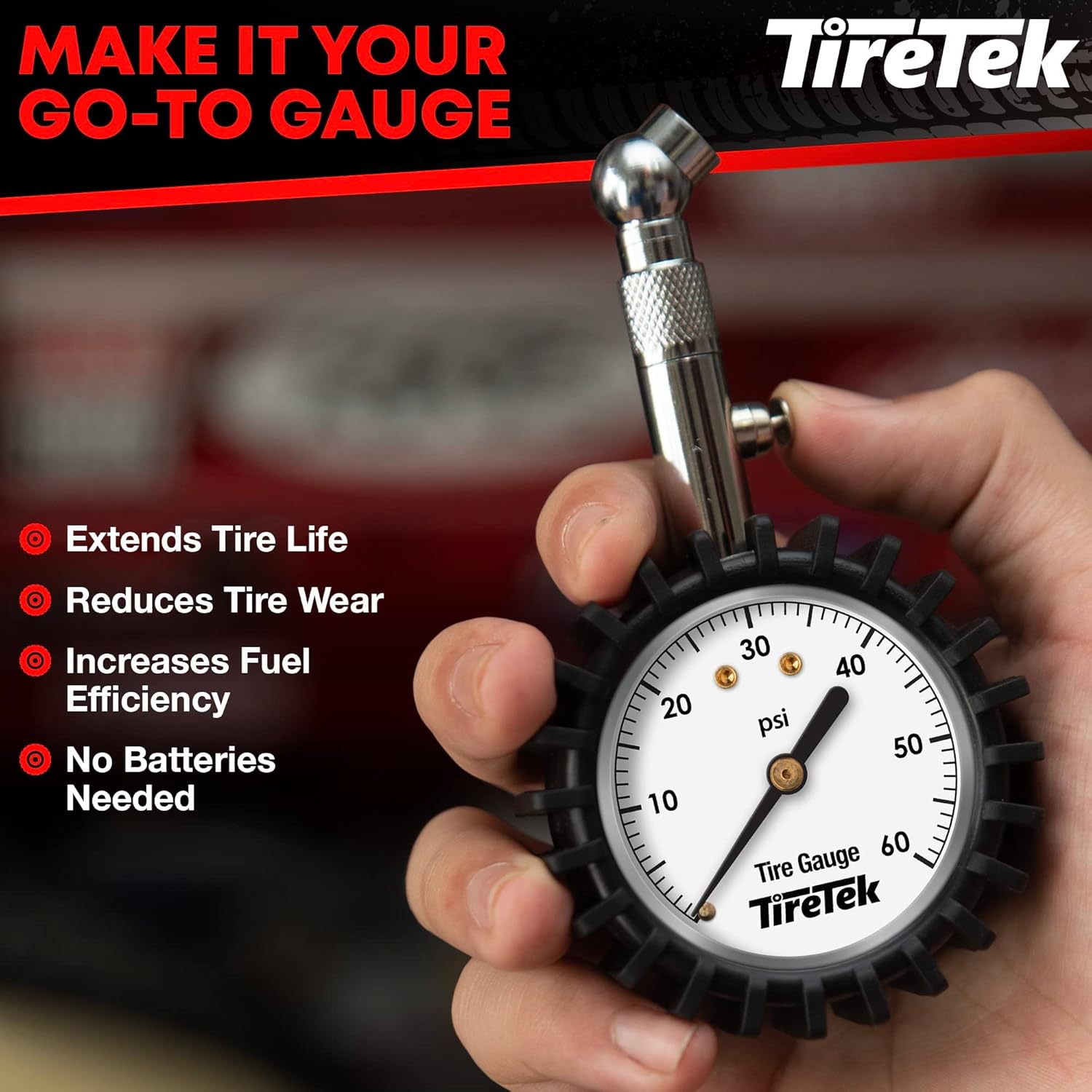 Buy now Tire Pressure Gauge for Cars (0-60 PSI, ANSI Certified) Premium Air Pressure Gauge for Tires - Easy to Read Automobile Analog Circular Dial Low PSI Checker Tester at indiglob india