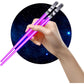 Lightsaber Chopsticks Light Up - LED Glowing Light Saber Star Wars Chop Sticks - Reusable Sushi Lightup Sabers Chopstick Set Of 1 Blue Pair