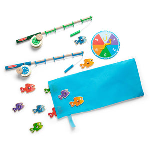 Buy now Melissa & Doug Catch & Count Wooden Fishing Game With 2 Magnetic Rods at indiglob india