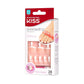 KISS Everlasting, Press On Toenails, Nail Glue Included, 'Limitless', French, Short Size, Squoval Shape, Includes 24 Nails, 2g Glue, 1 Manicure Stick, 1 Mini file