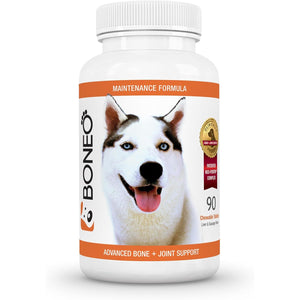 Boneo Canine Maintenance Formula- Lactoferrin-Based Bone and Joint Supplement for Dogs- 90 Ct Chewable Tablets, Liver and Sausage Flavor