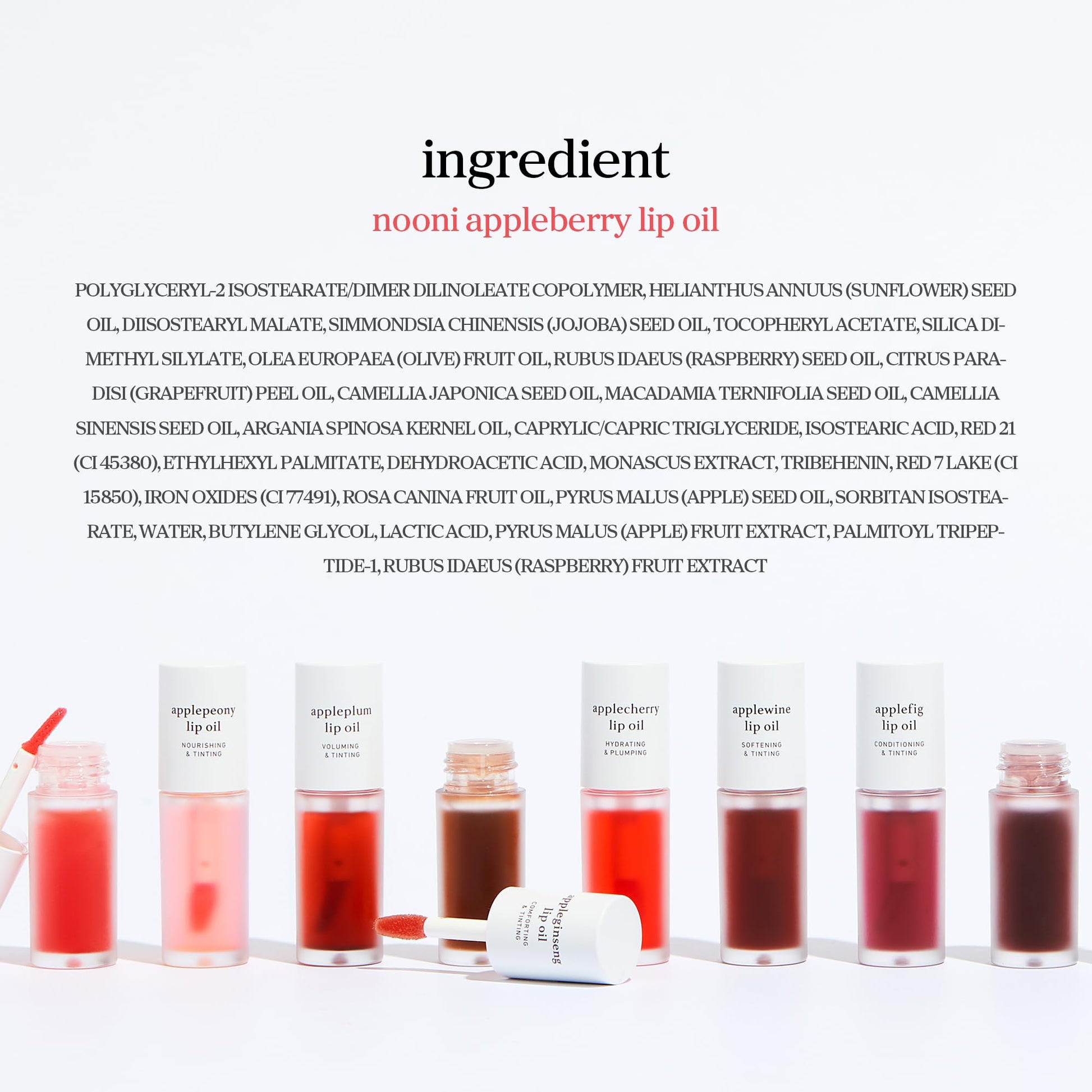 Buy now NOONI Korean Lip Oil - Appleberry | Long-Lasting, Moisturizing, Plumping, Revitalizing for Dry Lips, Waterproof, No Peel Off, Hydrating, Nourishing Crystal Clear, Stocking Stuffers, 0.12 FL Oz at indiglob india
