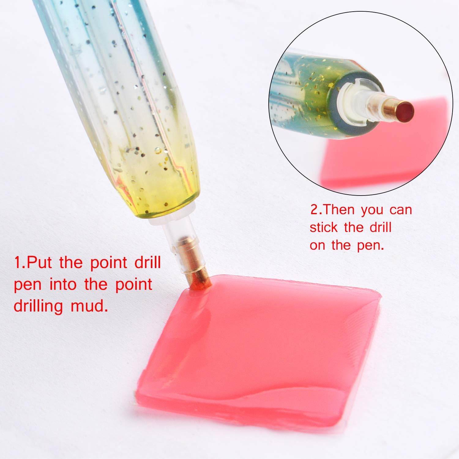 100pcs 2 * 2cm Diamond Painting Glue Clay Diamond Paiting Cement DIY Cross-Stitch Embroidery Tools, Red - My Store