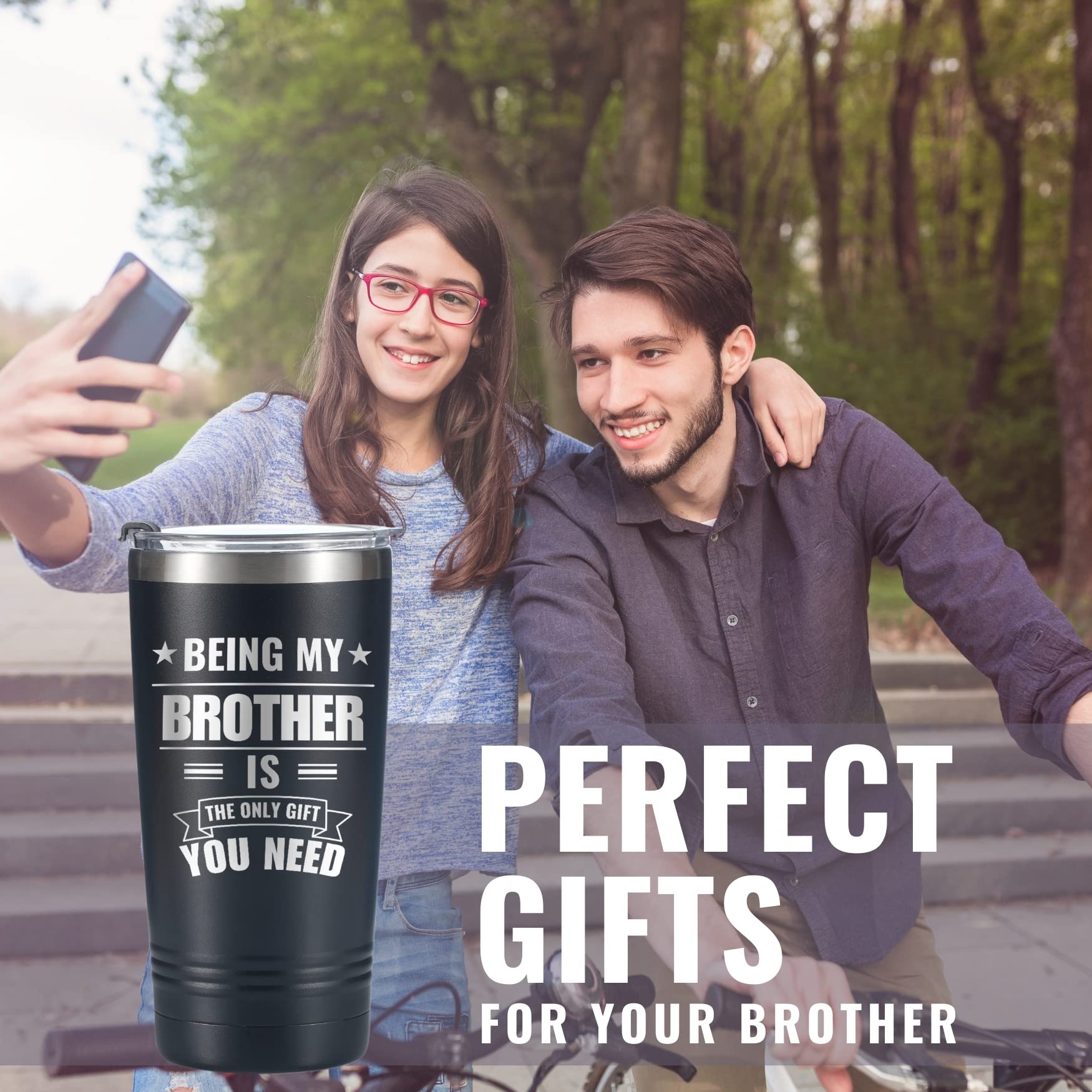 Buy now Onebttl Brother Gifts from Sister, Funny Gift Idea for the Best Brother for Christmas, Birthday, 20 oz Stainless Steel Insulated Travel Mug (Need) at indiglob india