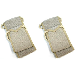 AQUIS Double-Sided Exfoliating & Cleansing Back Scrubber, Fast Drying, Ultra-Durable Microfiber (Pack of 2)