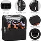 Makeup Brush Case Stand-up Makeup Cup Travel Professional Cosmetic Bag Artist Storage Bag Large Makeup Brush Bag with Adjustable Divider (Large, Black)