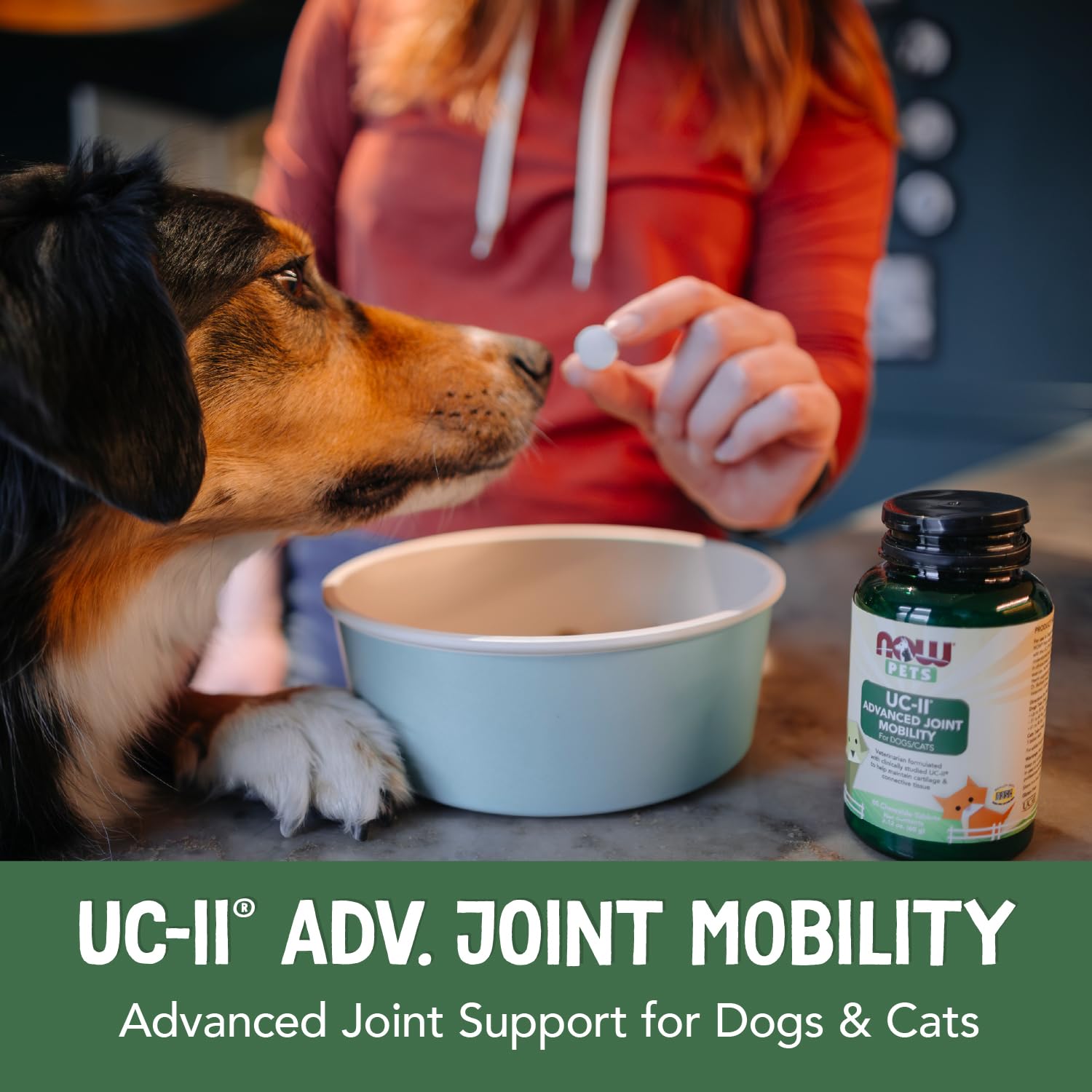 Buy now Now Pets, UC-II?? Advanced Joint Mobility for Dogs and Cats, Veterinarian formulated, Help Maintain Cartilage and Connective Tissue*, 60 Chewable Tablets (60 Grams) at indiglob india