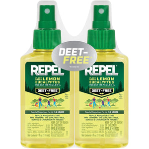 Repel Plant-Based Lemon Eucalyptus Insect Repellent, Mosquito Repellent, Pump Spray, 4 Ounce, (Pack of 2)