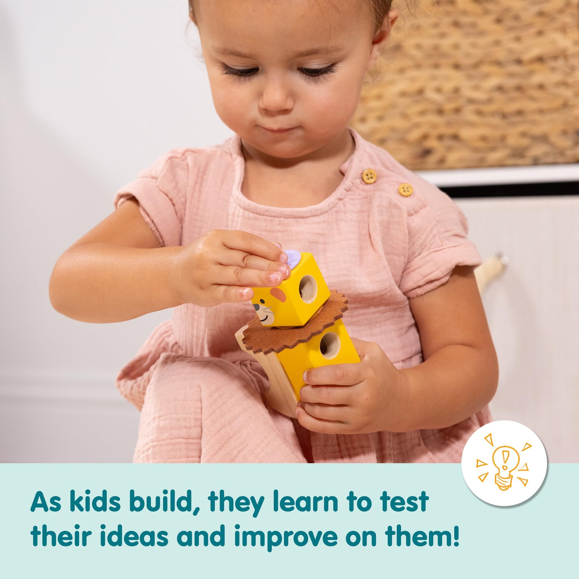 Buy now Melissa & Doug Blockables™ Safari Snap and Play, Mix and Match Connectable Wooden Building Blocks Play Set Toy for Preschool Boys and Girls (34 Pcs) at indiglob india