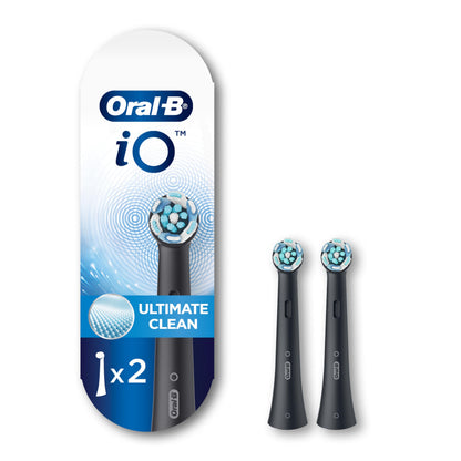Buy now Oral-B iO Series Ultimate Clean Electric Toothbrush Replacement Brush Heads for an Oral-B Electric Toothbrush, 2 Count, Black at indiglob india