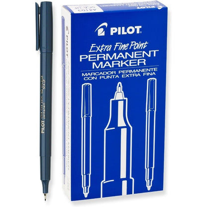 PILOT Extra Fine Point Permanent Markers, Black Ink, 12-Pack (44102)