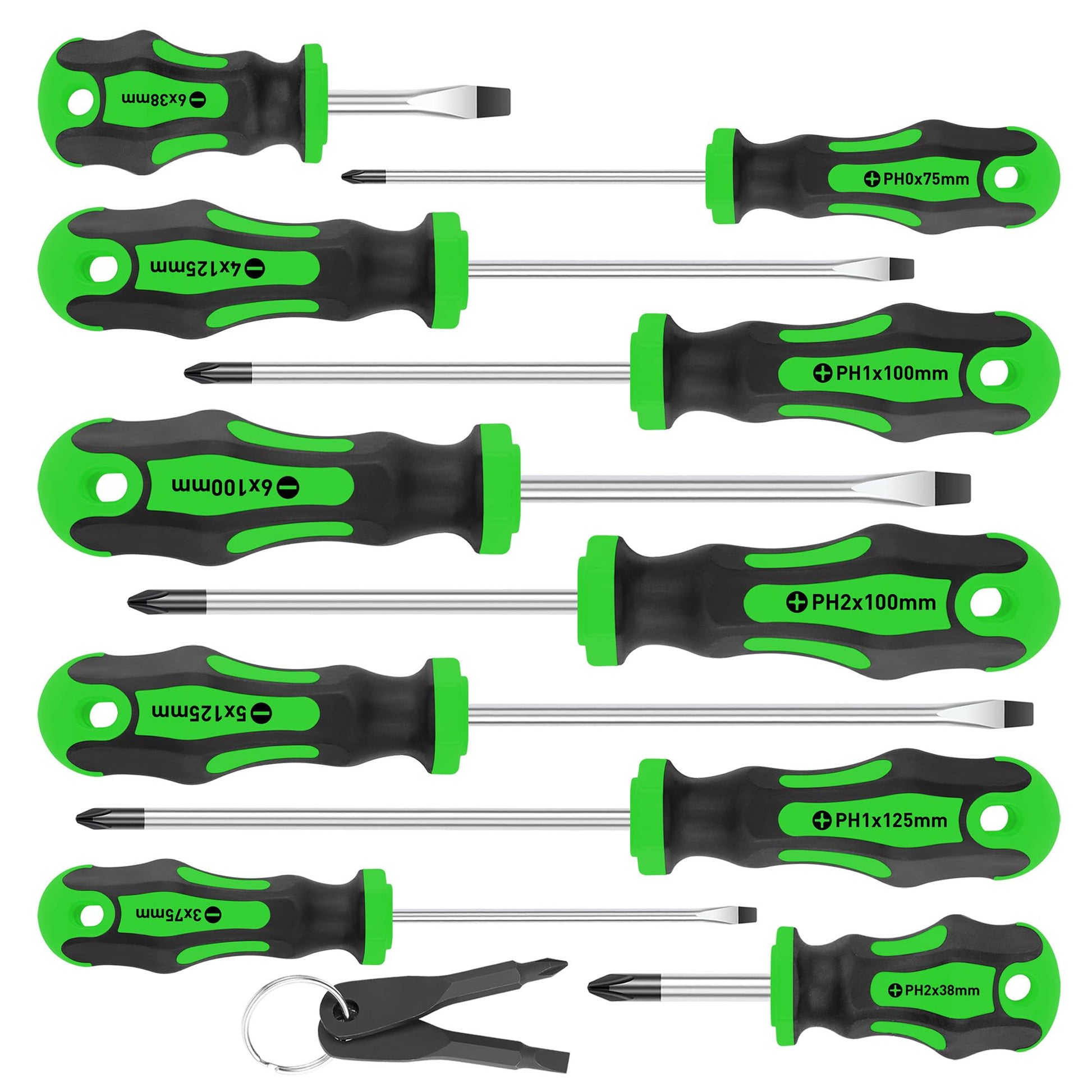 Buy now Amartisan 10-Piece Magnetic Screwdrivers Set, 5 Phillips and 5 Slotted Tips Professional Cushion Grip Screwdriver Set at indiglob india