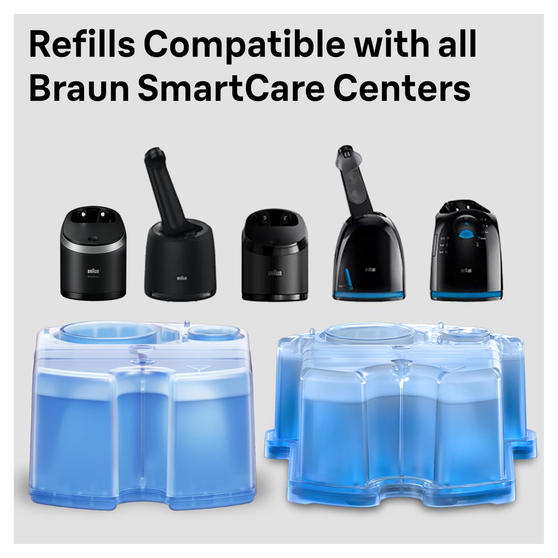 Buy now Braun Clean & Renew Refill Cartridges CCR, Replacement Shaver Cleaner Liquid Solution for Clean&Charge System, Pack of 4 at indiglob india