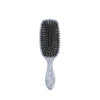 Wet Brush Marble Bronze Shine Enhancer Paddle Brush - Detangler with Ultra Soft Bristles, Infused With Natural Argan Oil, Shiny & Smooth Hair, Wet or Dry, All Hair Types - Silver