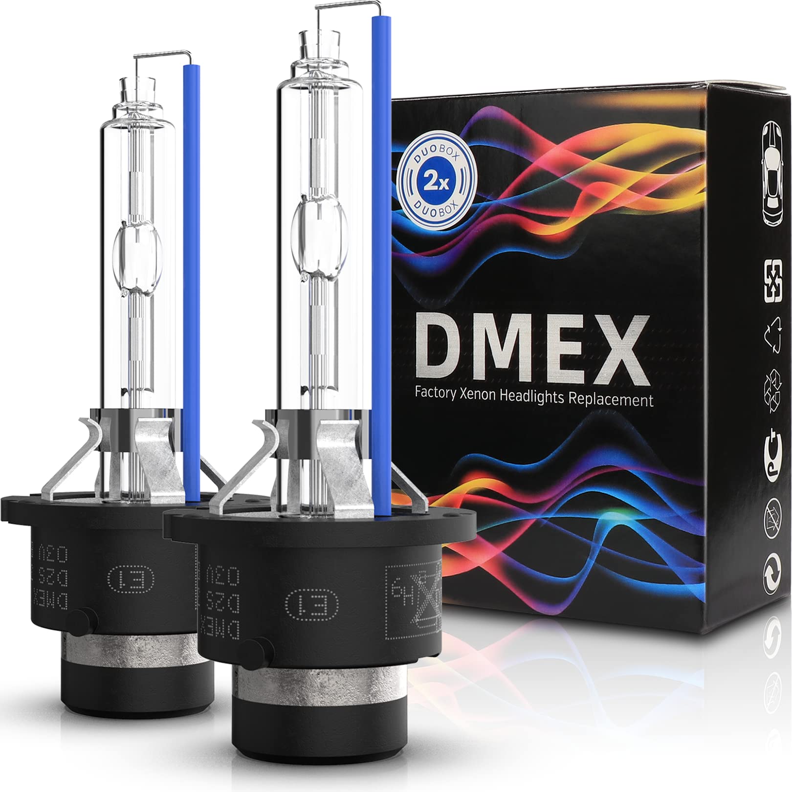 Buy now DMEX D4S HID Headlight Bulbs Xenon 35W Replacement 66440 42402 42402WX - Pack of 2, 8000K White Blue (Not fit Halogen Headlamp) at indiglob india