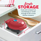 Buy now Dash Mini Waffle Maker- Compact Electric Iron for Creative Homemade Treats - PTFE nonstick surface - Easy-to-Clean - Perfect for Kids & Families - Red at indiglob india