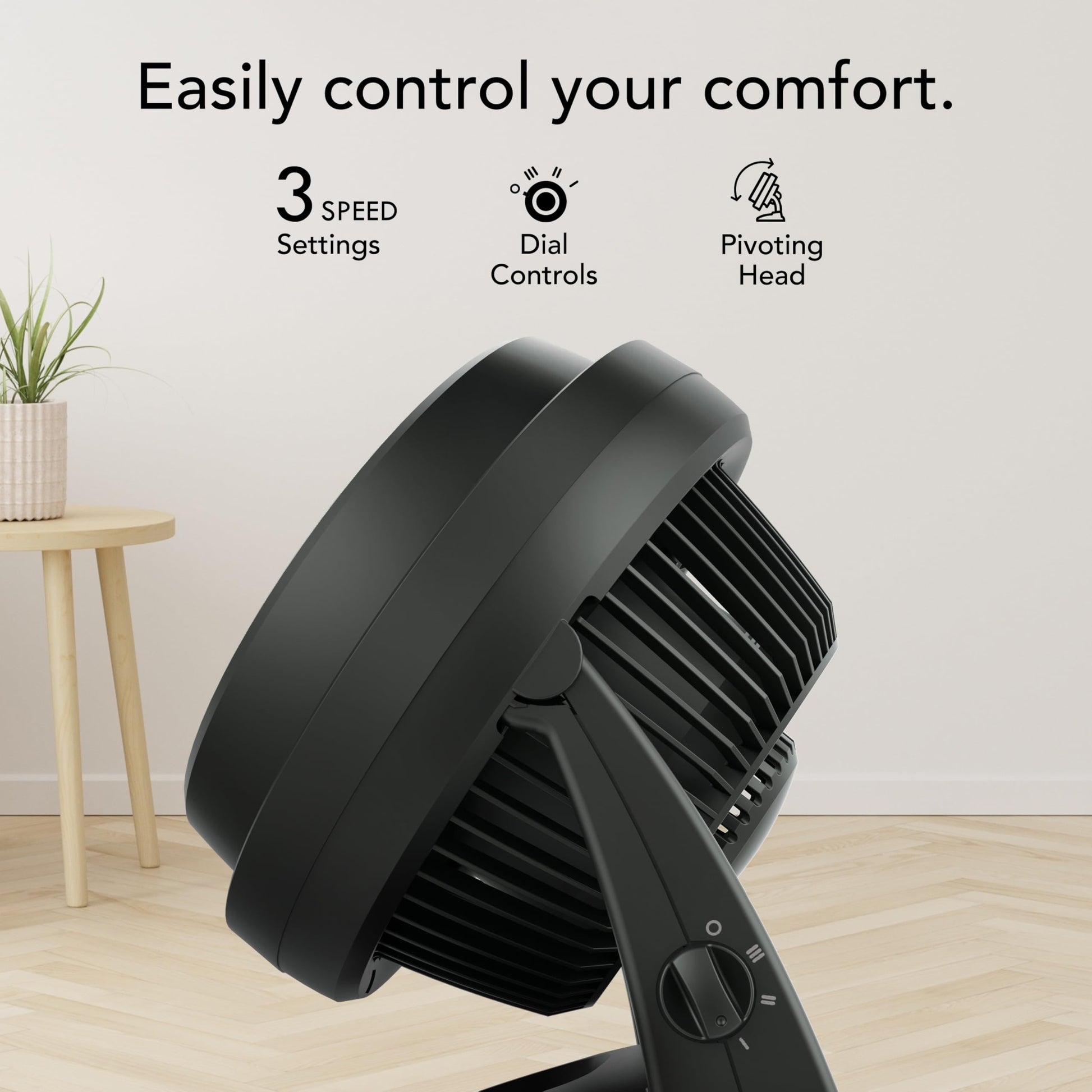 Buy now Vornado 630 Mid-Size Whole Room Air Circulator Fan for Home, 3 Speed Settings, Adjustable Tilt, Removable Grill, 9 Inch, Powerful Airflow, Manual Control Dial, Quiet Fan for Bedroom, Black at indiglob india
