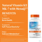 Doctor's Best Natural Vitamin K2 Mk-7 Capsule , Supports Bone Health & Soft Tissue Elasticity, 180 Ct