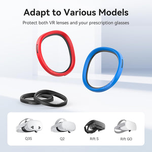 AMVR Glasses Spacer Compatible with Oculus Quest 3S/Quest 2/Rift S Accessories, Soft Silicone Anti-Scratch Ring, Protect VR Lens and Prescription Glasses from scratchings（Not Compatible with Quest 3）