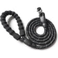 10 FT Strong Dog Leash Extra Heavy Duty Rock Climbing Rope Comfortable Padded Handle Highly Reflective Threads for Small Medium Large Dogs, 1/2 inch Diameter (Black Black) - My Store