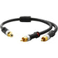 Buy now Mediabridge Ultra Series RCA Y-Adapter (12 Inches) - 2-Male to 1-Female for Digital Audio or Subwoofer - Dual Shielded with Gold-Plated Ultra Series RCA Connectors - Black (Part# CYA-2M1F-P) at indiglob india
