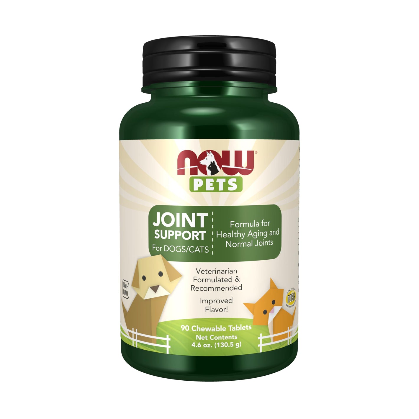 Buy now NOW Pet Health, Joint Support Supplement, Formulated for Cats & Dogs, NASC Certified, 90 Chewable Tablets at indiglob india