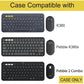 co2CREA Hard Case Compatible with Logitech Pebble 2 Combo K380 K380s Pebble Keys 2 + M350 Wireless Keyboard and Pebble Mouse Combo (Black)