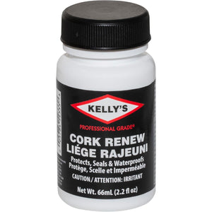 Buy now Kelly's Cork Renew Sealer (2.2 fl oz) - Waterproof & Protect Cork Surfaces w/ Brush Applicator - Water Based Formula Dries Clear, Prevents Drying & Breaking Down of Sandles, Shoes, Fishing Rod, Coasters at indiglob india