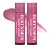Burt's Bees Lip Tint Balm Stocking Stuffers Gifts, Long Lasting 2 in 1 Duo Tinted Balm Formula, Color Infused with Hydrating Shea Butter for a Natural Looking Buildable Finish, Red Dahlia (2-Pack) - Sweet Violet