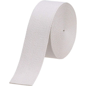 COTOWIN 2" Wide Thick Heavy Cotton Webbing，6 Yards (Natural White, 2")
