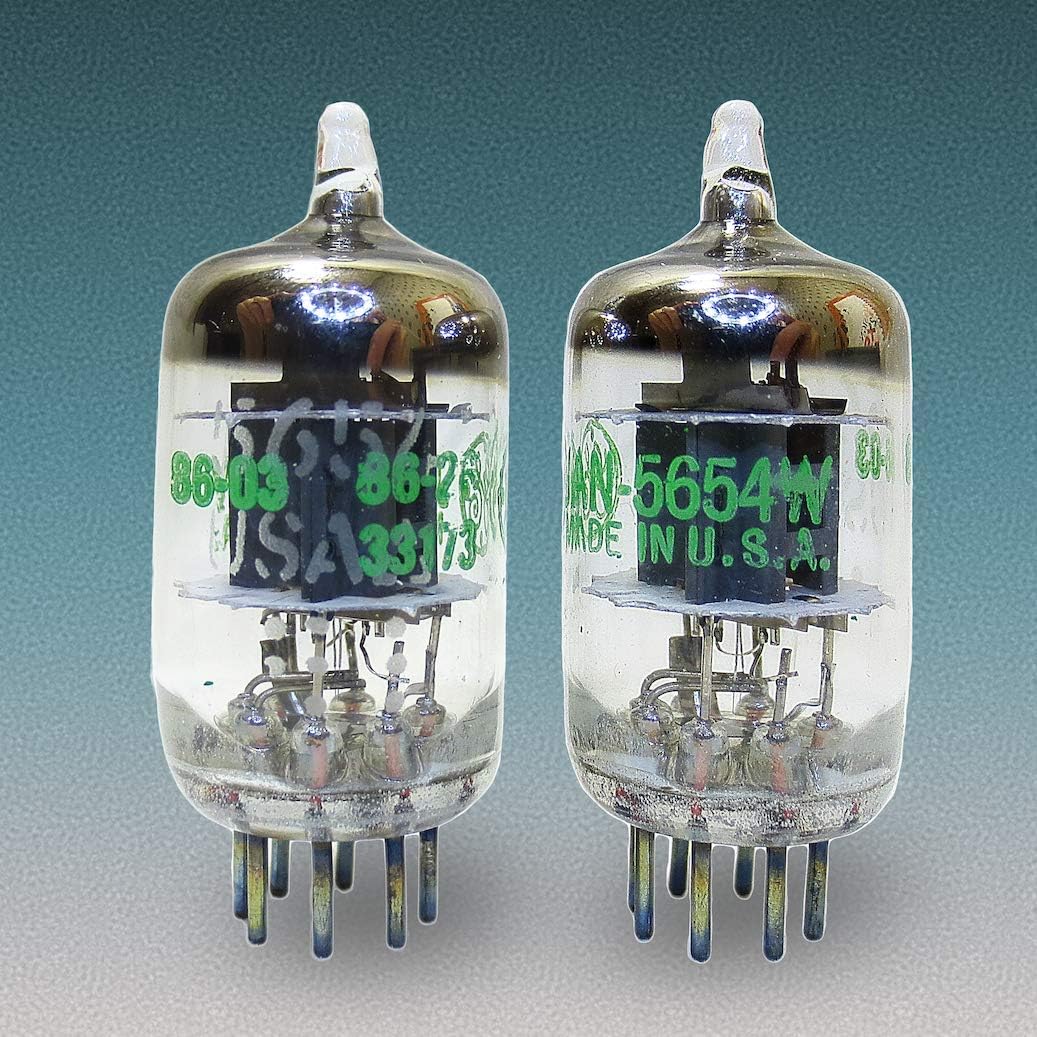 Buy now Riverstone Audio - Tested/Matched Pair (2 Tubes) 7-Pin JAN 5654W Fully-Tested Vacuum Tubes - Upgrade for 6AK5 / 6J1 / 6J1P / EF95 - JAN 5654W Platinum Grade Pair at indiglob india