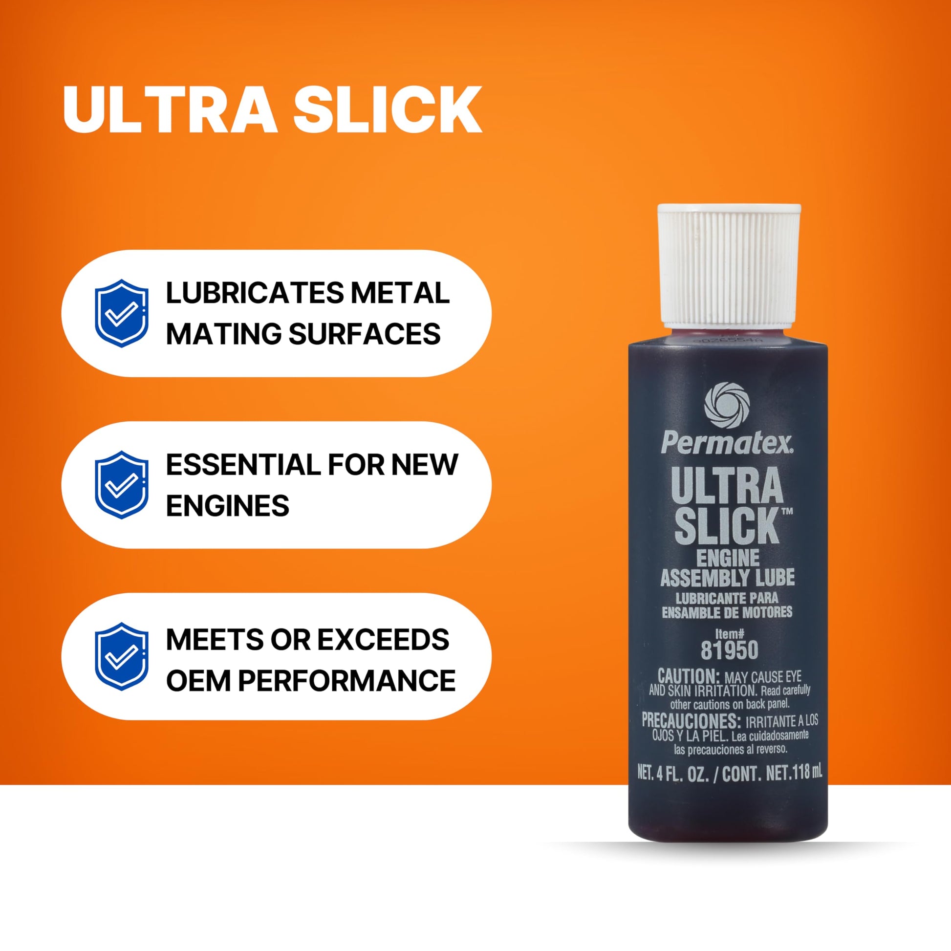 Buy now Permatex 81950 Ultra Slick Engine Assembly Lube, 4 oz. , Red at indiglob india
